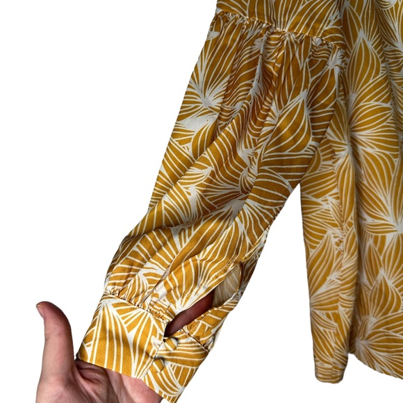 ANTHROPOLOGIE XL ByEgreis Doris Vacation Floral Long Sleeve Boxy Bateau Neck Top - Picture 9 of 12